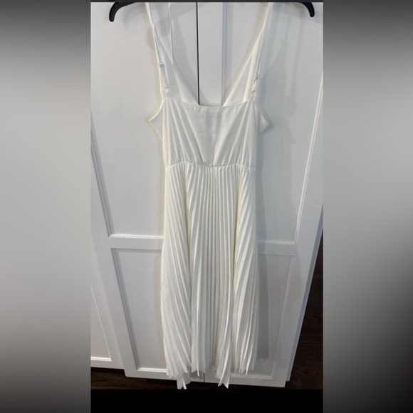 AllSaints Leia Harley Pleated Midi Slip Dress Cream Ivory Size Small NWOT - Picture 7 of 12